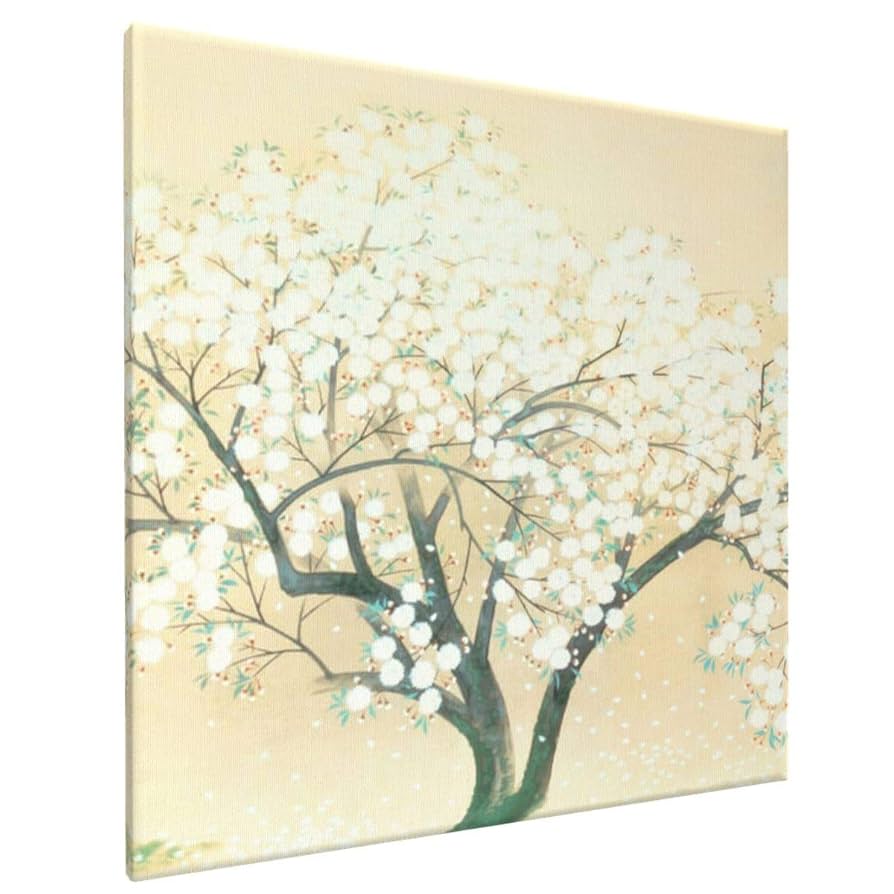 Amazon｜絵画 フレーム装飾画 小林古径 清姫 入相桜 キャンバス